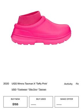 UGG Tasman Slip-On Clog in Bright Pink